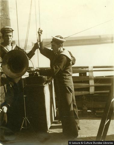 Seamen aboard ship