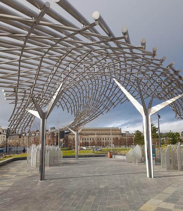 Whale Sculpture at Waterfront Place Dundee