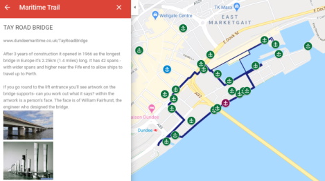 Dundee Maritime Trail on Google Maps