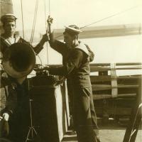 Seamen aboard ship
