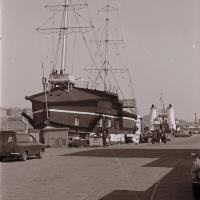HMS Unicorn in Victoria Dock