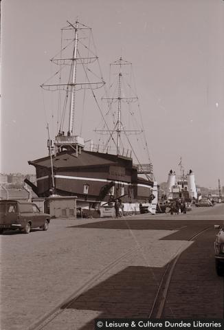 HMS Unicorn in Victoria Dock